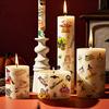Halloween Candle Tattoo Stickers Halloween Party Candle Surface Decoration Cartoon Stickers DIY Cute 1PC