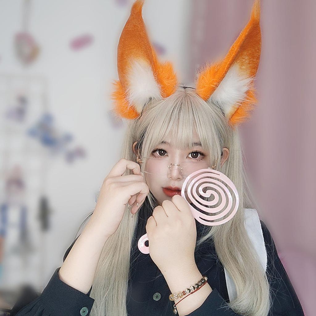 Готический стиль Повязка на голову с ушками животных Мягкий и удобный обруч для волос Лисий обруч для волос Пушистый костюм для вечеринки для косплей-вечеринок