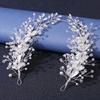 Zinc Zinc Alloy Leaf Bridal Headband Handmade Bridal Tiara Hair Vine Retro Women Hair Jewelry  Bridal Party