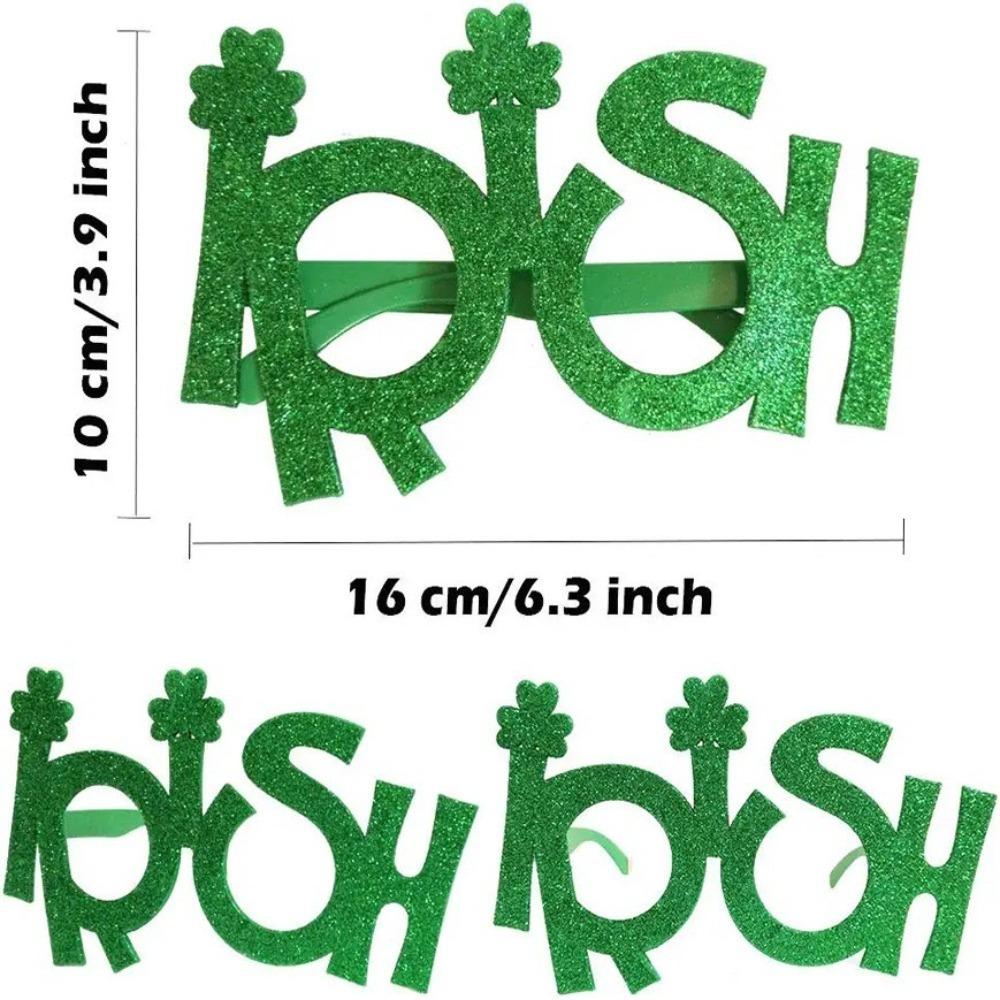 День святого Патрика Празднование Клеверные очки Shamrock очки St. Декор тематической вечеринки ко Дню Святого Патрика