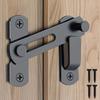 Stainless Steel Barn Door Lock - 180 Degree Flip Slide Design, Durable, Suitable for Various Door Types, Pet Doors, Bathroo