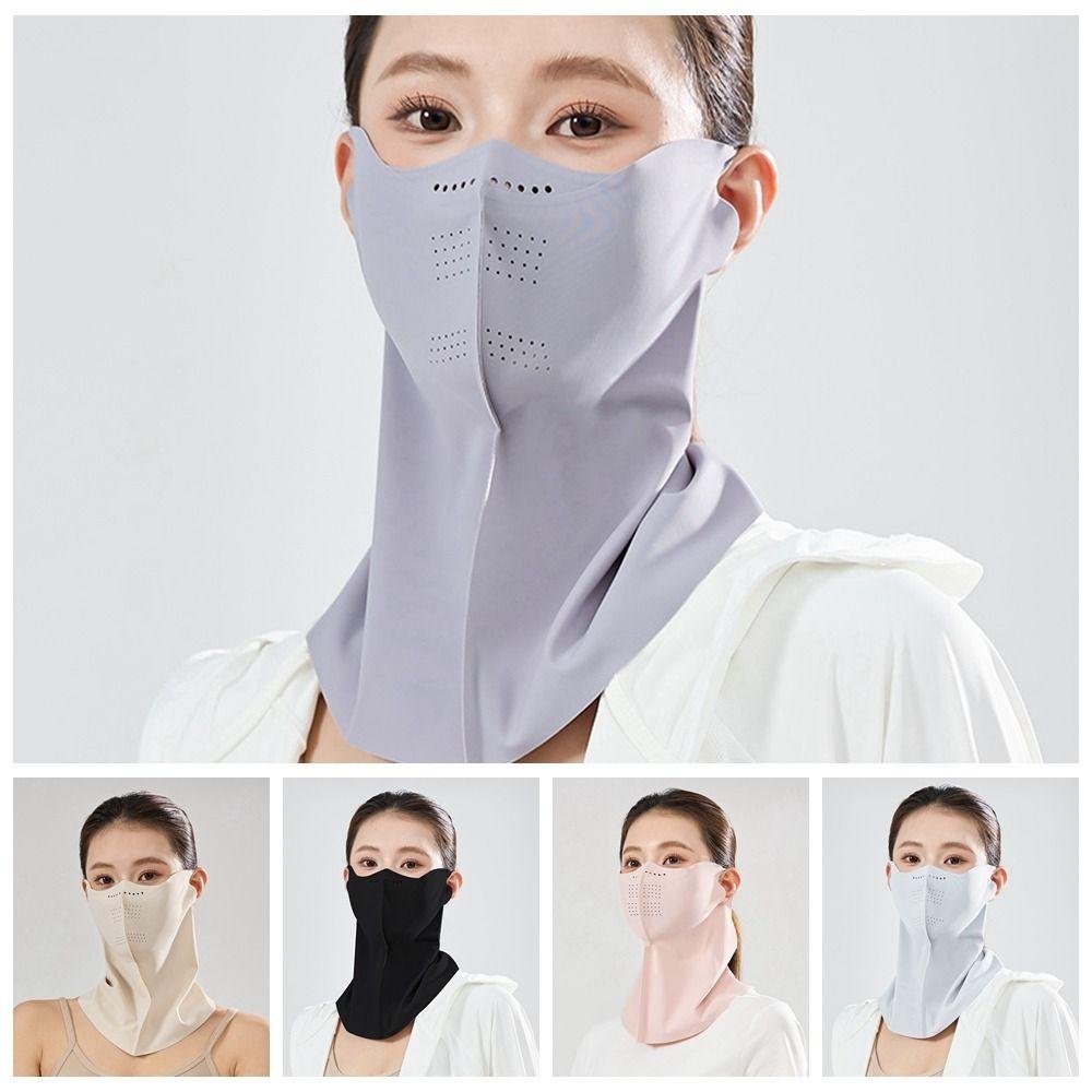 Sunscreen Face Scarf Ice Silk Mask Face Mask Face Cover Adjustable Sunscreen Mask Cycling