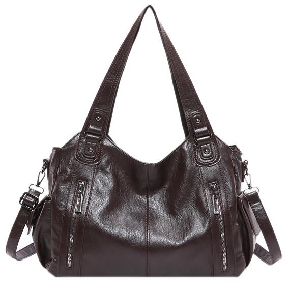 Мягкие внутренние отделения сумки через плечо 2025 Высококачественные контрастные цвета сумки для женщин Модные женские сумки из искусственной кожи на молнии