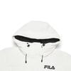 Fila Оригинальный длинный пуховик Простой модный теплый пуховик с капюшоном Женская верхняя одежда Облачно-грибной-белый F11W449906FWT