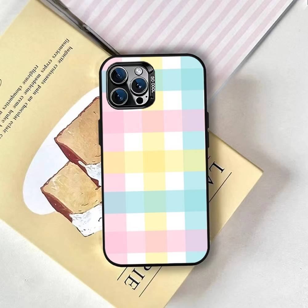 Чехол для телефона в корейском стиле Ins для iPhone 17,16,15,14,13,12,11 Plus,Pro Max,XS,Цветной серебряный внутренний чехол