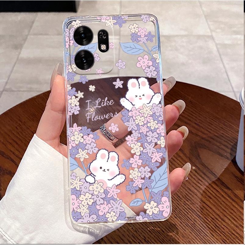 Cute Funny Graffiti Cat Pattern Phone Case For Honor Play 60A 5G / Honor X6d 5G Transparent TPUck Shockproof Soft Casing