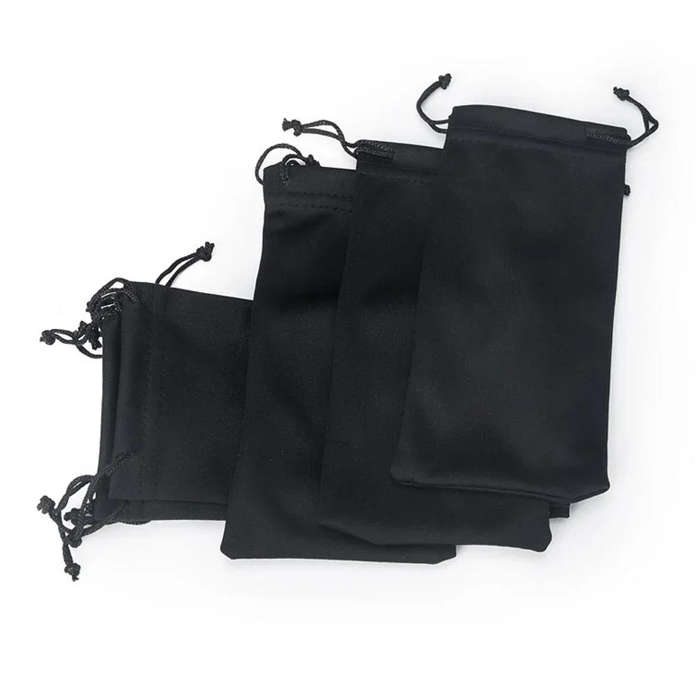 10 Pcs Pouches for Sunglasses Mp3 Soft Cloth Dust Pouch Optical Glasses Carry Bag Double Cord Storage Bag