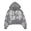 Unisex Oversized Hooded Sweatshirt With Street Art Print Loose Fit Long Sleeve Pullover
