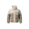 Li Ning Color Block Warm Corduroy High Neck Down Jacket Men Outerwear AYMR223-3