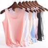 Women's Slim Fit Seamless Tank Top - Solid Color Sleeveless Base Layer for Spring, Summer, Autumn