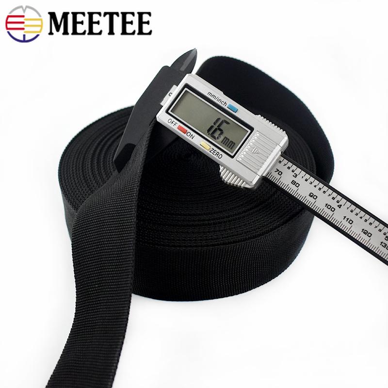 5/10 м 20-50 мм Черные нейлоновые стропы 1,6 мм толщиной Полая трубчатая лента Декоративная лента для одежды Аксессуары для шитья своими руками