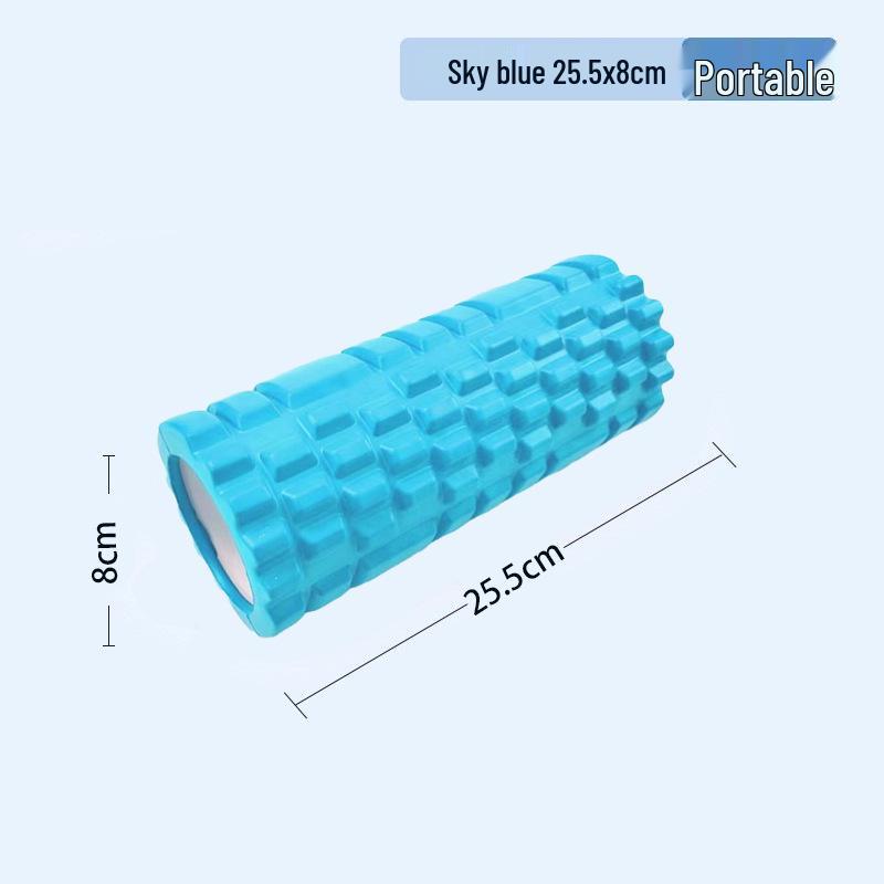 Pink EVA Foam Yoga Massage Roller with Textured Design