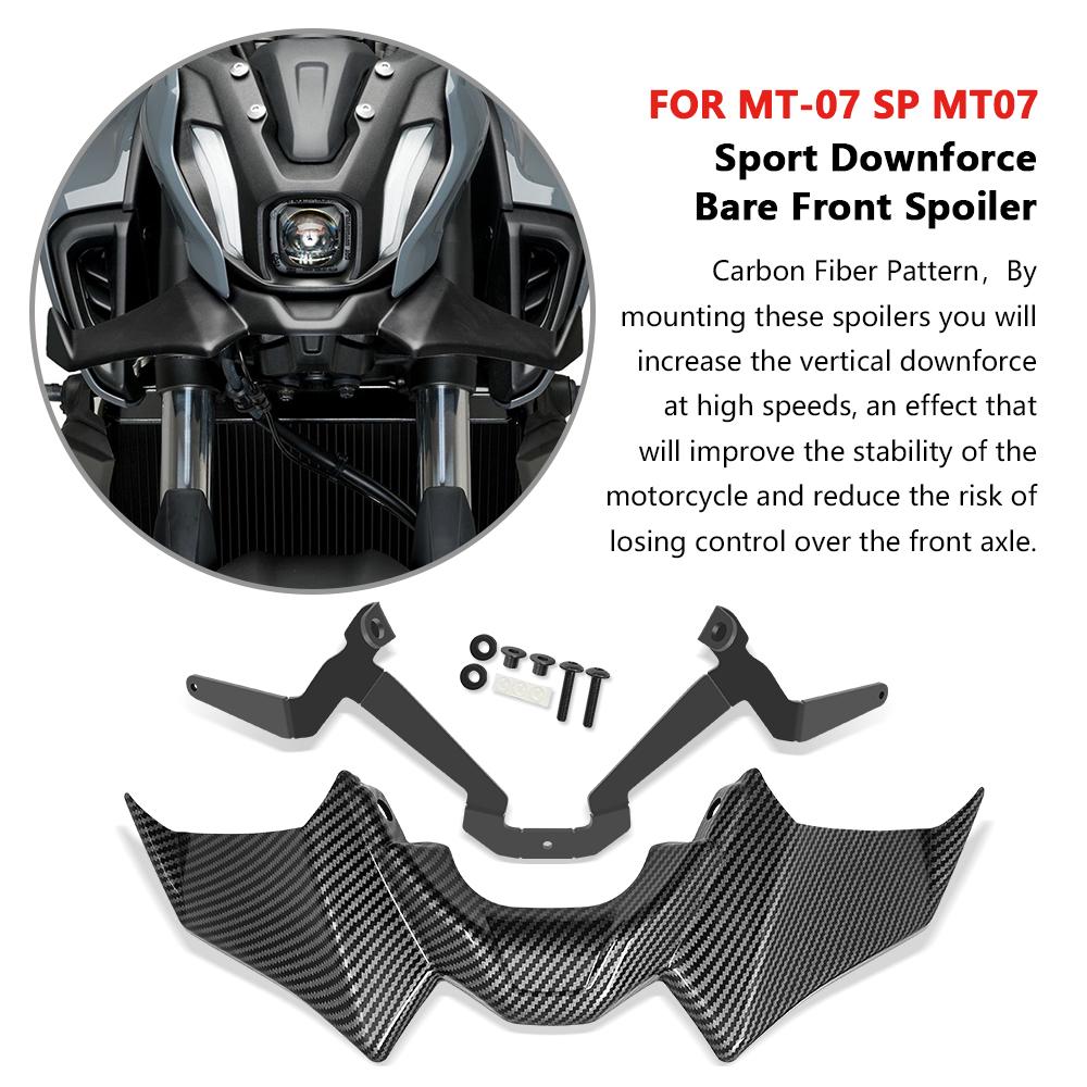 Для MT-07 SP MT07 2021-2024Мотоциклетные Аксессуары Спортивные mt07 mt07 SP Прижимная Сила Голый Передние Спойлеры Аэродинамическое Крыло Дефлектор