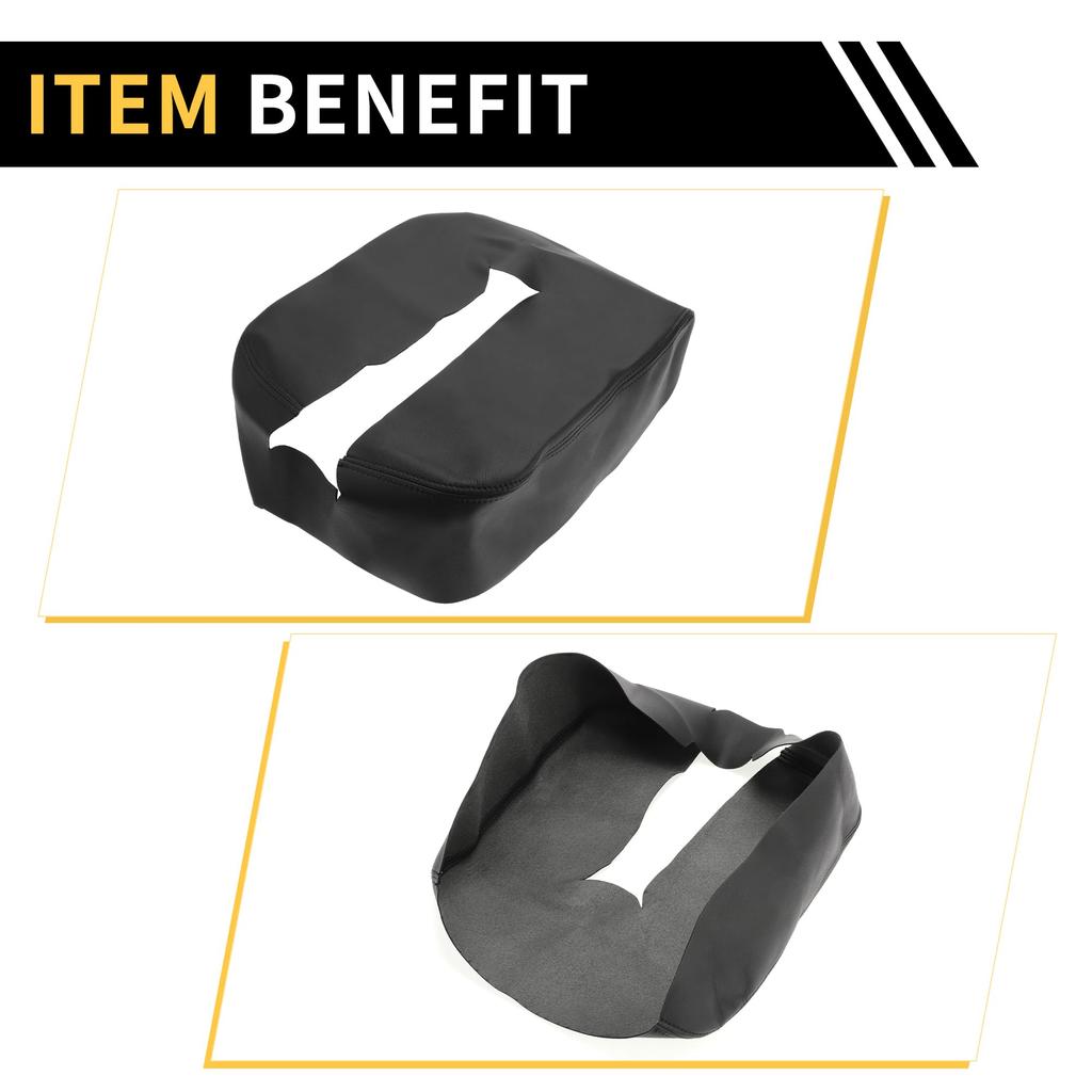 REPAIROCK Chevy Silverado 1500 2007-2014 Tahoe Middle Console Pad Armrest Protector Microfiber Leather Black