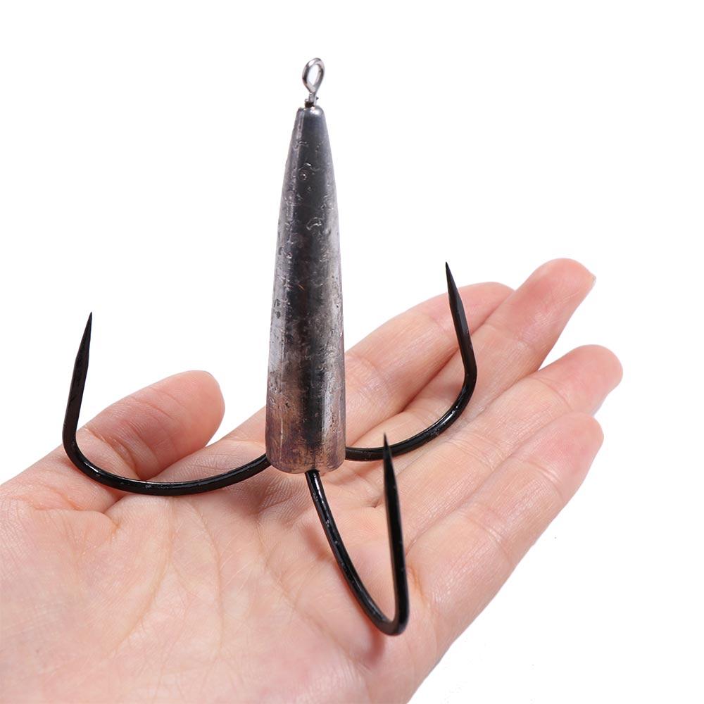 Super Sharp Three Hook Round Bend Treble Huge Fishhooks Huge Treble Hooks Saltwater