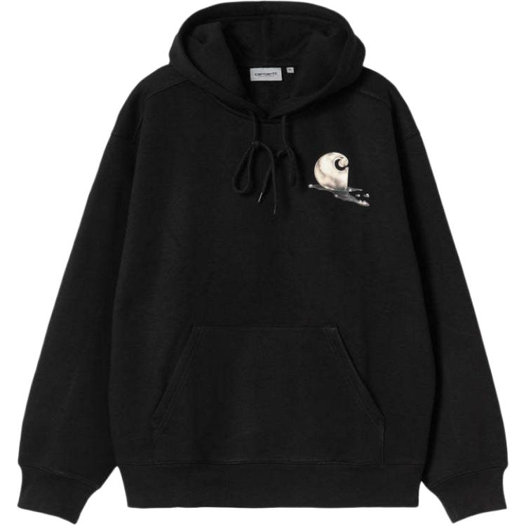 Carhartt WIP Удобная простая свободная толстовка с капюшоном и длинным рукавом с графическим принтом на спине Мужская толстовка I035191-89-XX