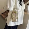 Versatile Women's Shoulder Bag Small Bucket Bag Niche Sequin Decoration Elegant