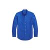 Polo FW23 Solid Logo Embroidered Loose Long Sleeve Shirt Men Shirts Blue MNPOWOV16823182-400