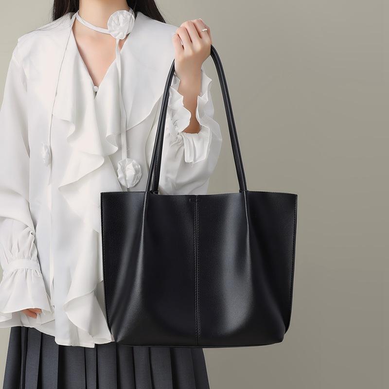 Tote Bag Women's Autumn and Winter New One-shoulder Leather High-end Large Capacity Commuting Mother and Daughter Bag