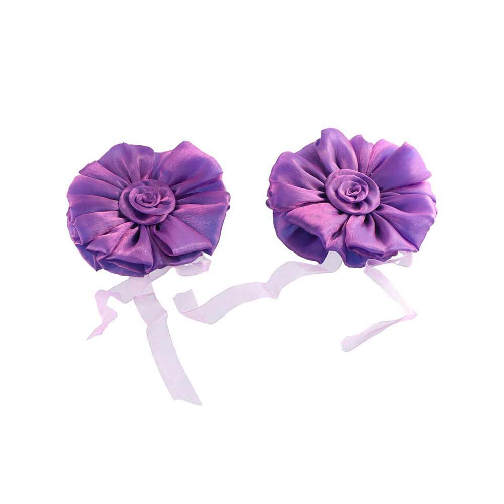 2pcs Practical Tieback Clip-on Rose Flower Window Curtain Home Decor Tie Holder