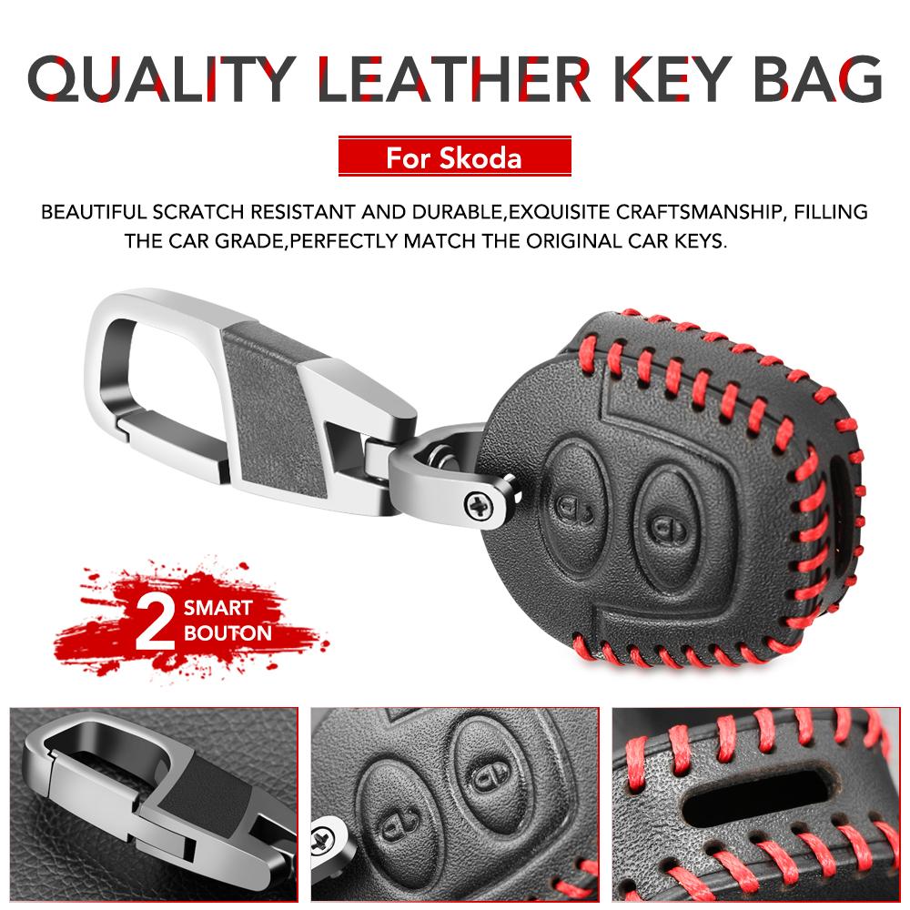 Чехол для смарт-ключа из натуральной кожи для VW Polo Golf Passat Bora Sharan Skoda Octavia Fabia Seat Corboda Leon Ibiza Holder