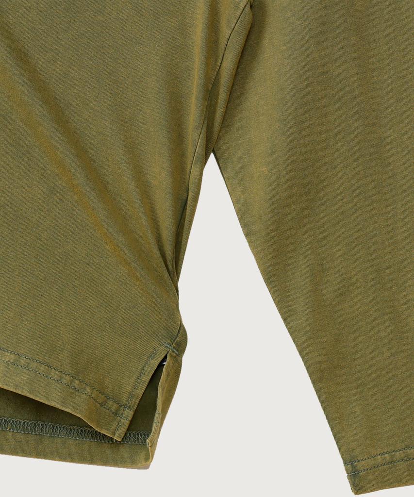 CHAMPION Washed Regular Fit Athletic Long Sleeve T-Shirt Olive