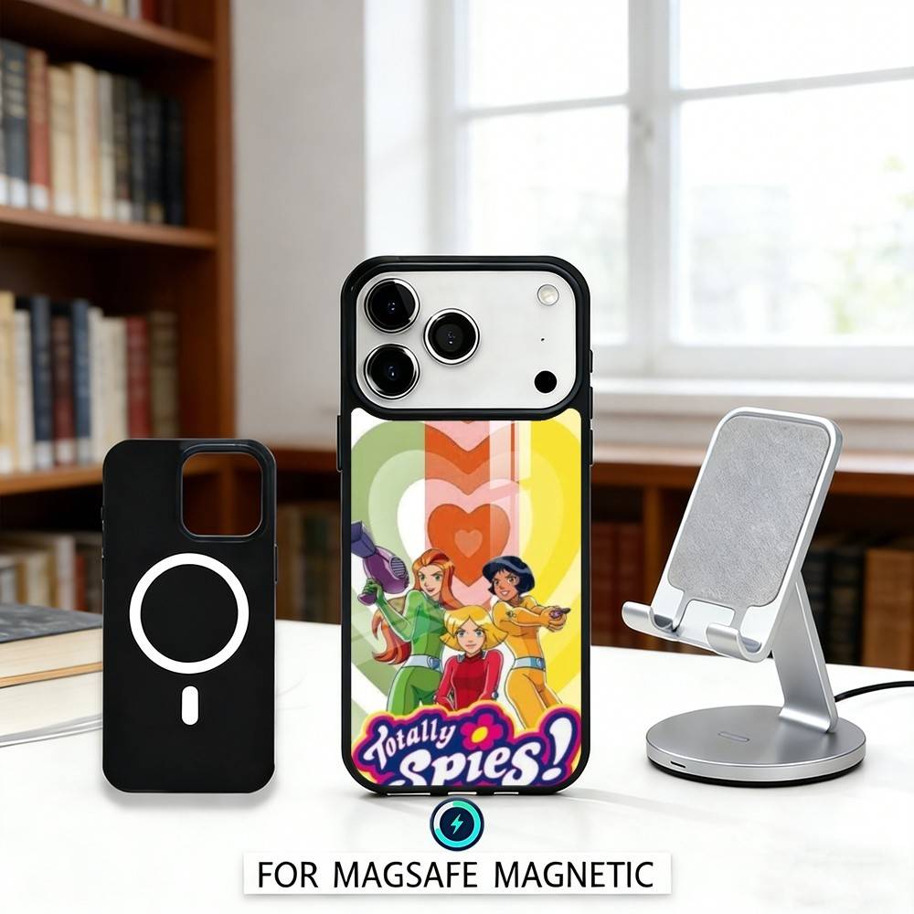 Чехол для телефона T-Totally S-Spies для iPhone 17,16,15,14,13,12,Pro,Max Для Magsafe Магнитная Беспроводная Зарядка