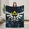 Link Cartoon Z-Zeldas Soft Warm Blanket  Decorative Plush Throw Blanket Aesthetic Couch Chair Flannel Bedspread Sofa Bed Cover