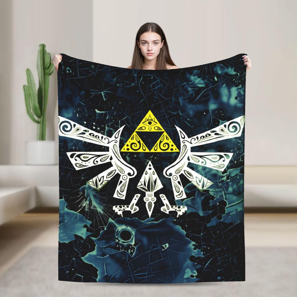 Link Cartoon Z-Zeldas Soft Warm Blanket Decorative Plush Throw Blanket Aesthetic Couch Chair Flannel Bedspread Sofa Bed Cover