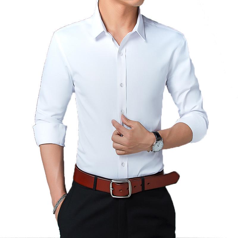 Мужская рубашка с длинным рукавом Мужская рубашка с длинным рукавом Slim Fit Мужская рубашка Молодежная однотонная рубашка Мужской кардиган