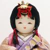 Hina Wooden Doll Single Doll with Round Doll, "Kotohoki" Mikoto, Tray, Natural, KTH-3203E2