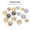 100pcs/lot Silve Gold Rhodium Bulk Flowers Beads Caps 11 14 Mm Spacer Loos Charm Bead Cap For Jewelry Making Findings Supplies