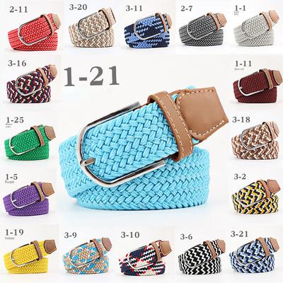 2024 новый модный взрывной женский холщовый ремень высокого качества, мужской эластичный ремень, повседневный эластичный тканый ремень с пряжкой