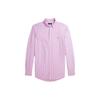 Polo SS24 Striped Logo Long Sleeve Point Collar Button Down Shirt Men Shirts Pink MNPOWOV16823518-650