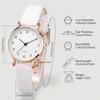 Xiaomi 6PCS/Set Women's Watch Casual Arabic Dial Quartz Watch Analog PU Leather Wrist Watches Butterfly Jewelry Set(Without Box)