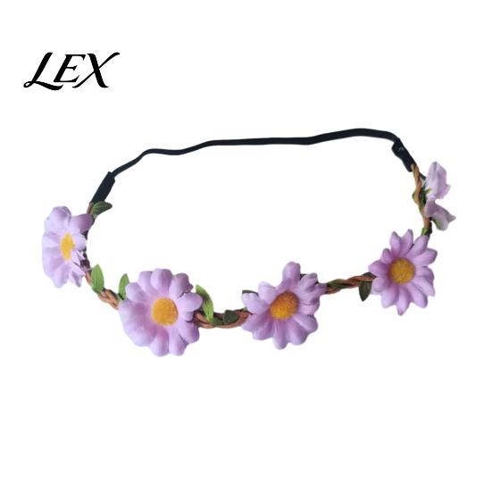 Floral Hair Accessory for Beach Vacation Sunflower/Daisy Wreath Headband Women Girls, Flower Headpiece, Adjustable Travel Photography Silk Crown