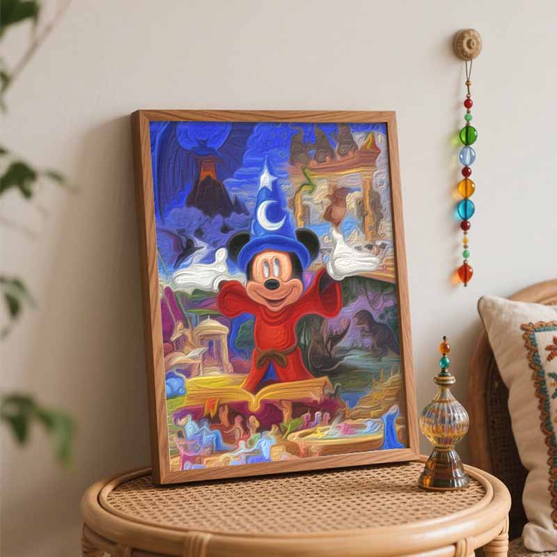 Disney Набор для рисования маслом «Фантазия: Волшебник Микки» Холст Сделай сам Домашний декор Подарок