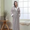 Loose Long Thick Bath Robe Hooded Winter Thick Women Bathrobe Flannel Terry Warm Comfortable Sleepwear for Female Dressing Gown 25-26