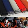 1x Velvet Small Sticker Sheet for Car Interior Decoration, Suede Fabric Wrap Film Interior Door Gear Panel Decals, Size Optional