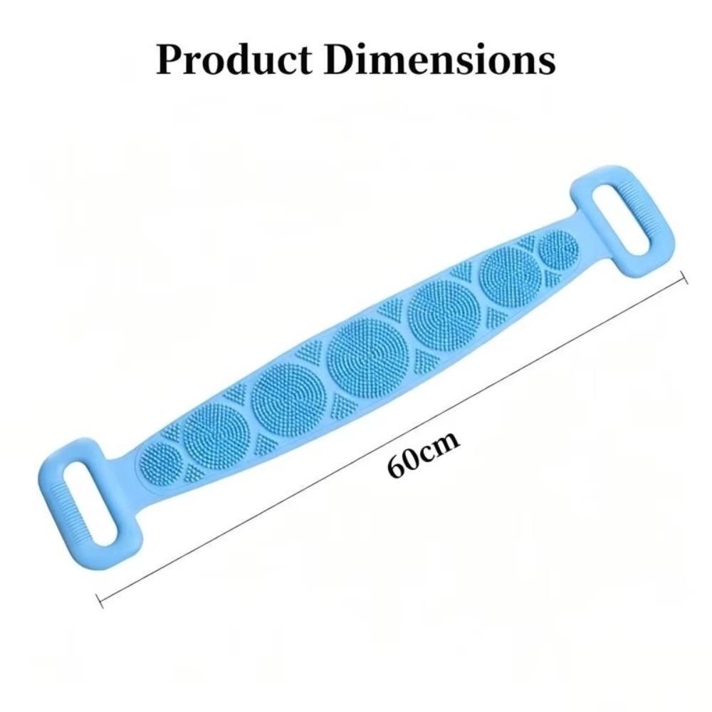 Double-Sided Silicone Body Scrubber Long Strip Back Washing Brush Body Cleaning Tools