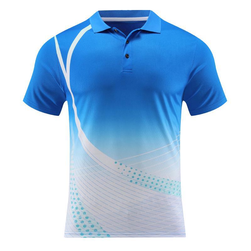 Унисекс дышащие спортивные костюмы с короткими рукавами для бадминтона и настольного тенниса - летние топы для тренировок и соревнований