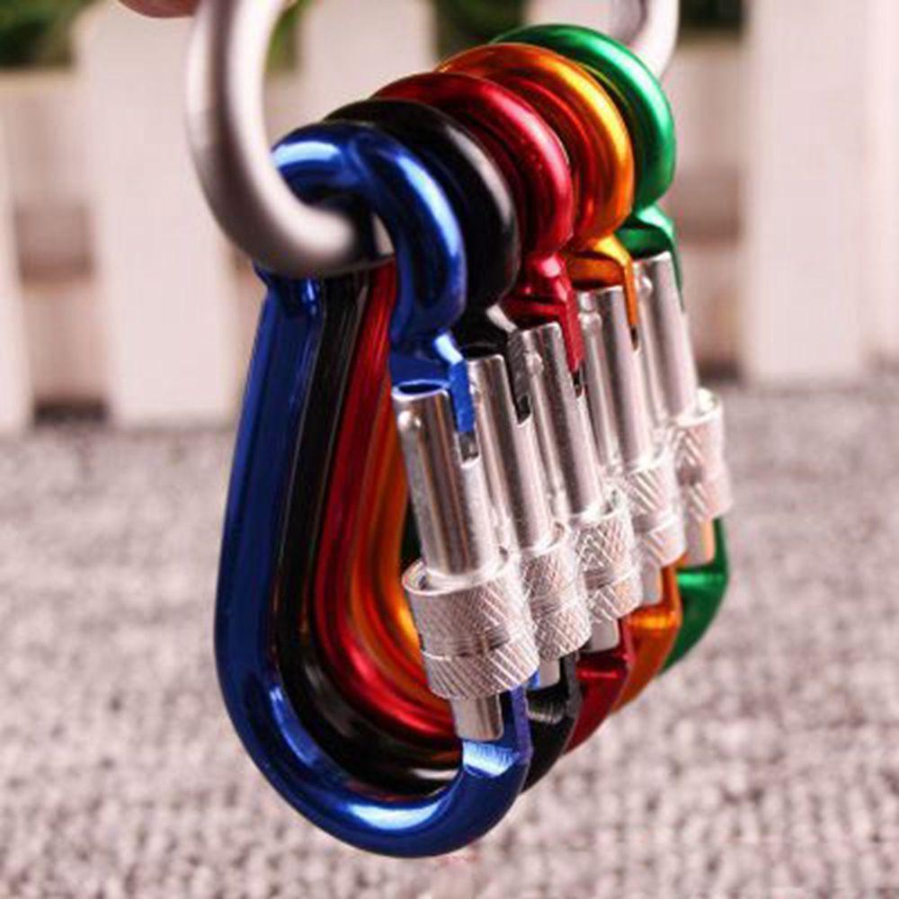 Multi-color Aluminium Equipment Alloy Carabiner Buckle Keychain Camping Hiking Hook Climbing Button