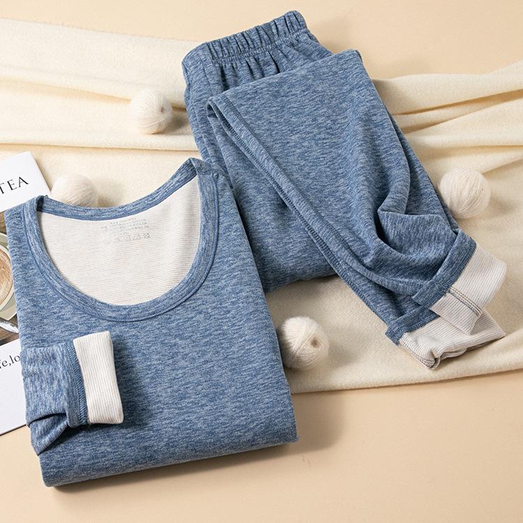 1 шт. Осенне-зимний женский теплый комплект нижнего белья с флисовым и бархатным кардиганом