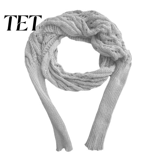 Stylish Layering Piece for Fall Sweater Scarf with Sleeves Women, Knitted Cable Wrap Shawl, Elegant Streetwear Shawl Coat Shrugs Autumn Winter Double