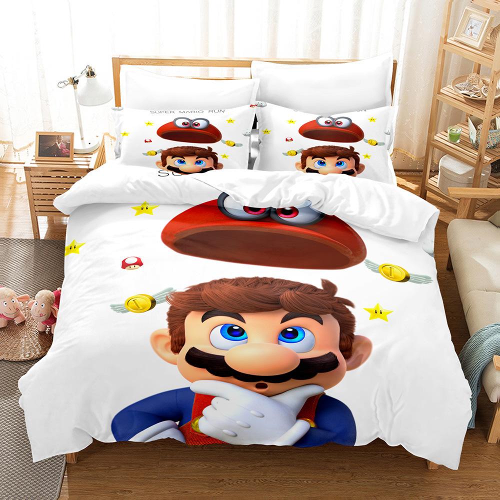 Children'S Animation 3D Digital Printing Three-Piece Set Animation Three-Piece Set Home Textile Bed Sheet Kit