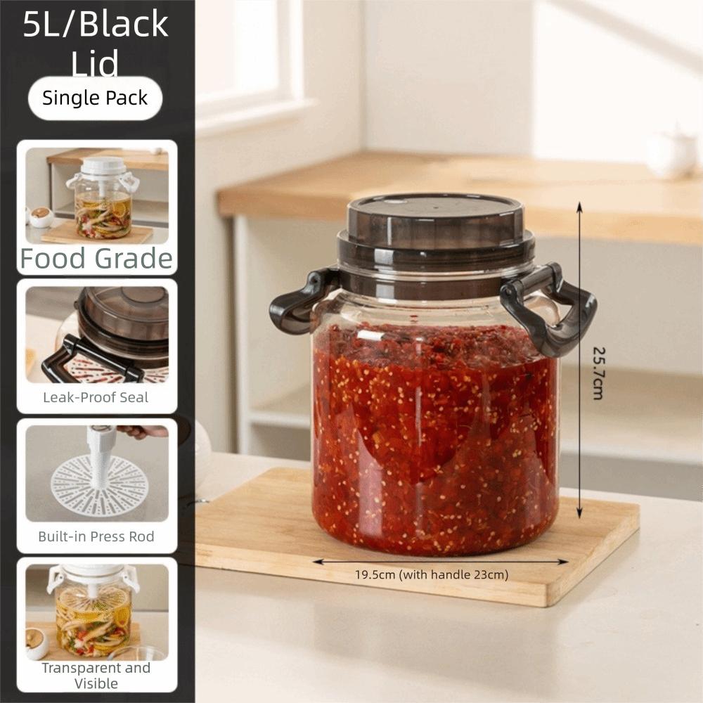 Sealed Pickle Container with Lids Airtight Storage Pitcher Plastic Pickle Jars