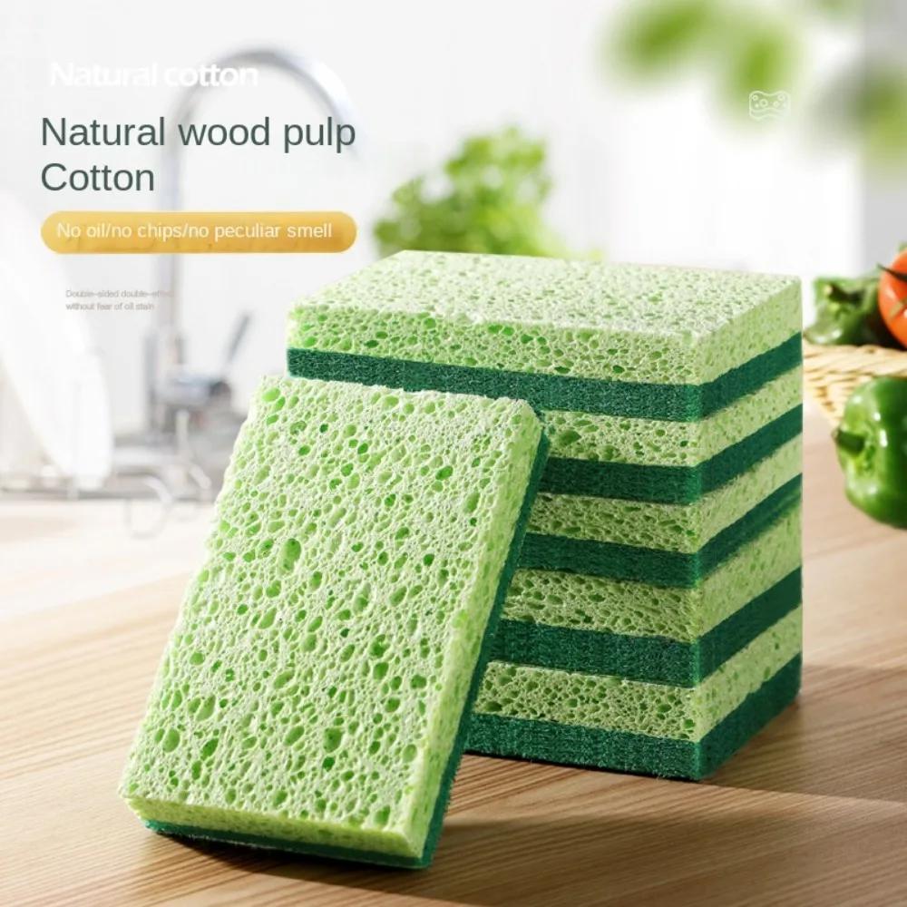 10 шт. кухонного жира для очистки с помощью губки из древесной массы