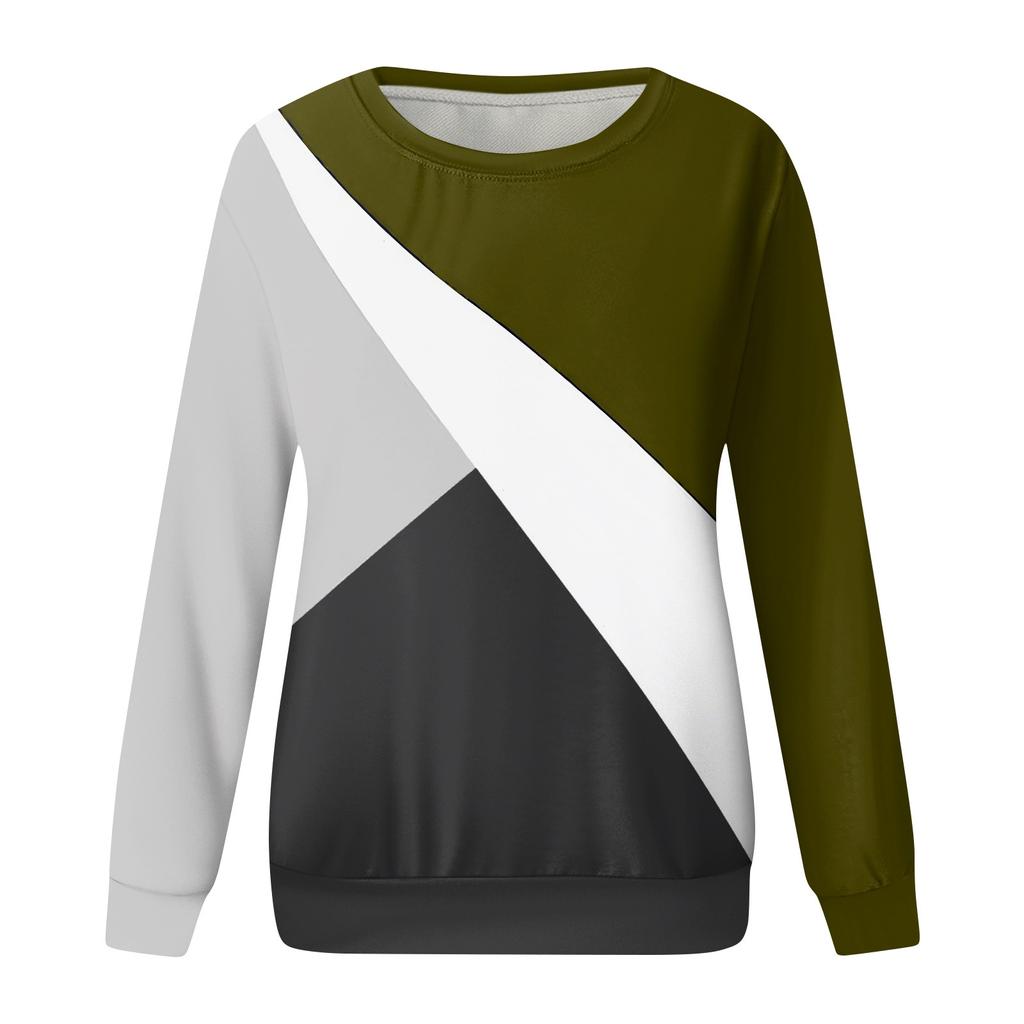 Женская толстовка с принтом, повседневная удобная свободная легкая женская толстовка с длинным рукавом и круглым вырезом