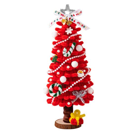 DIY Christmas Tree Kit with Light String Festive Desktop Decoration Warm Christmas Atmosphere Light New Year Gift Christmas Decor