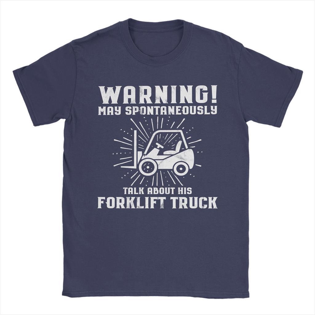 Unisexs Womens Forklift Certified Funny Forklift Driver Operator T Shirt 100 Cotton Printed TShirt Top Clothing